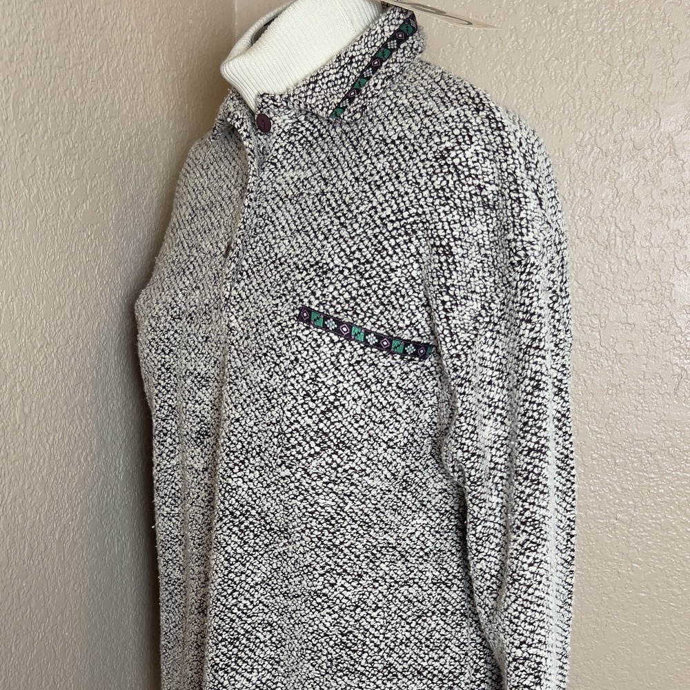 Vintage 80's EURO JOY Paris Milan Embroidered Wool Blend Pullover Jacket Size XL